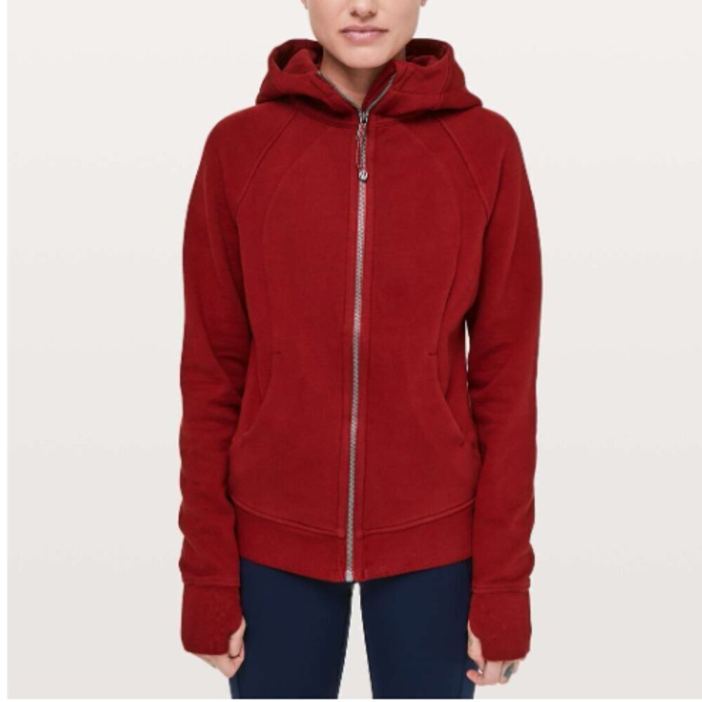 LULULEMON Full Zip Scuba Hoodie Red Size 12